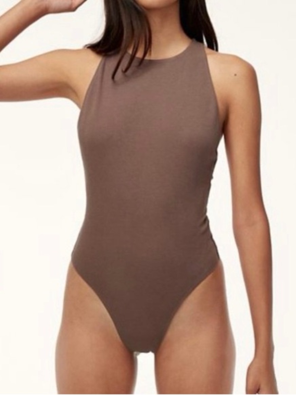 Aritzia Wilfred Marie Bodysuit - Taupe - Small